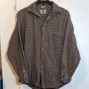 Territory Ahead Purple Green plaid flannel button-up shirt mens XL